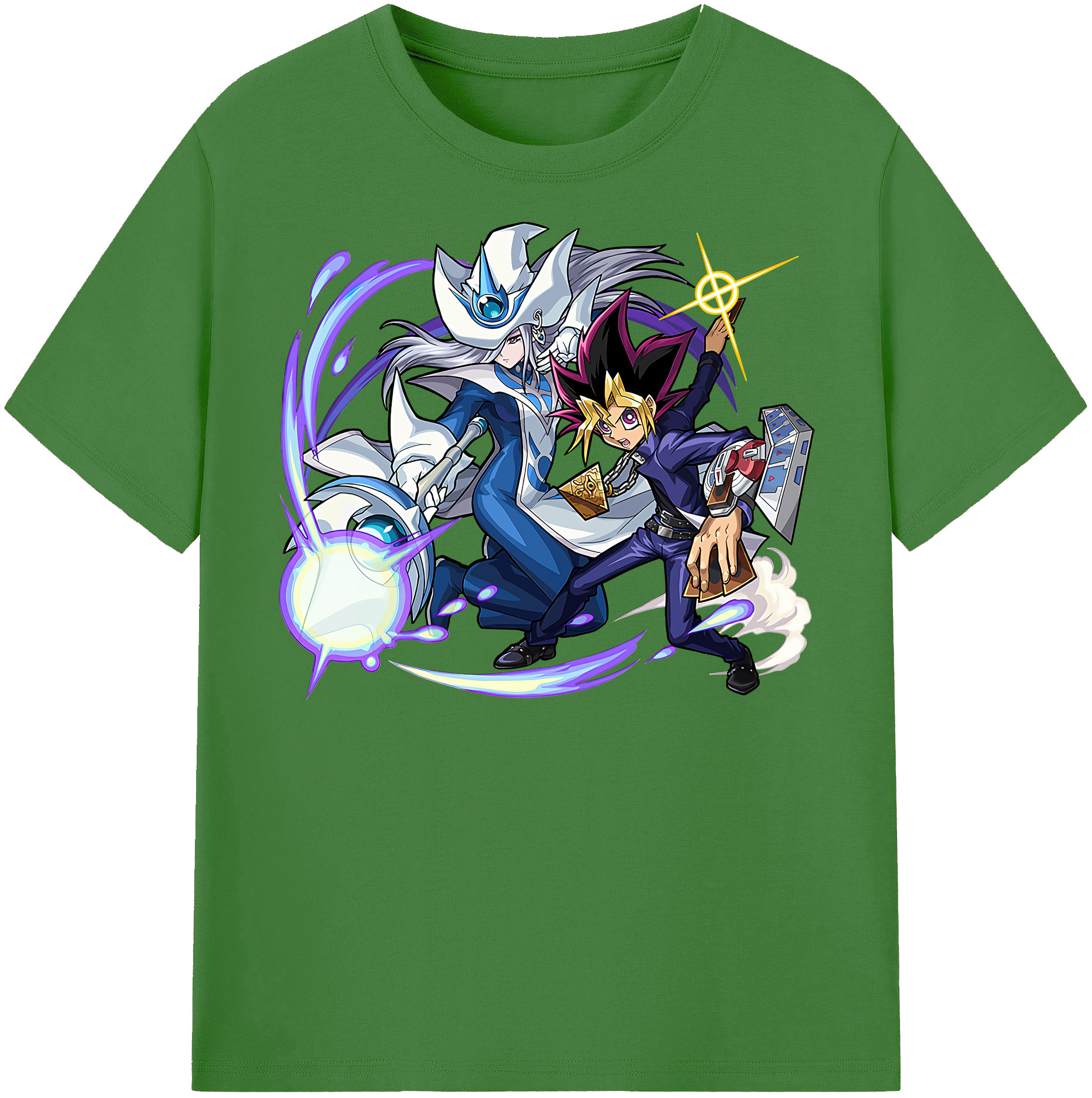 （画像用） 遊☆戯☆王 Yu-Gi-Oh! レディースカジュアルプリントTシャツ（綿100％）